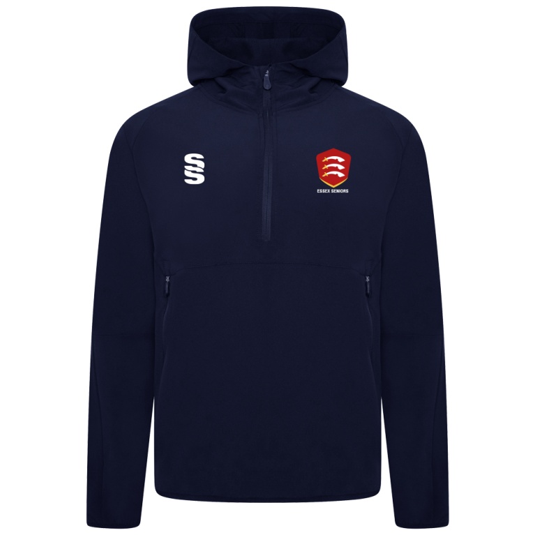 Essex CCC Seniors - Dual Elite 1/4 Zip Hoody / Rain Jacket : Navy
