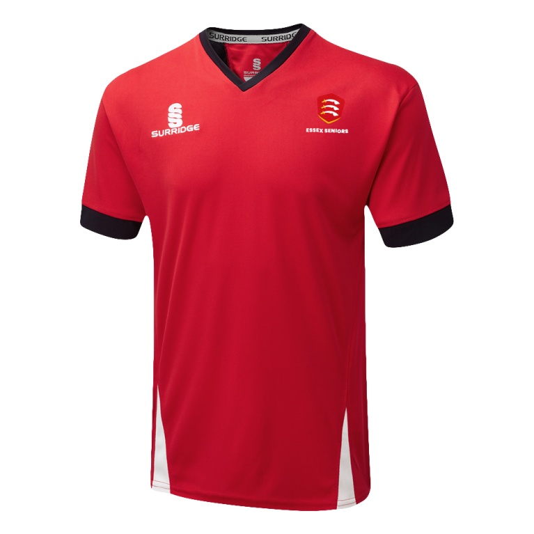 Essex CCC Seniors - Blade Training Shirt : Red / Navy / White