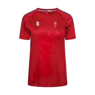 Essex CCC 50 - Impact T-Shirt - Red - Women's Fit